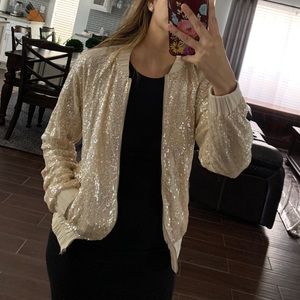Sequin Bomber Jacket